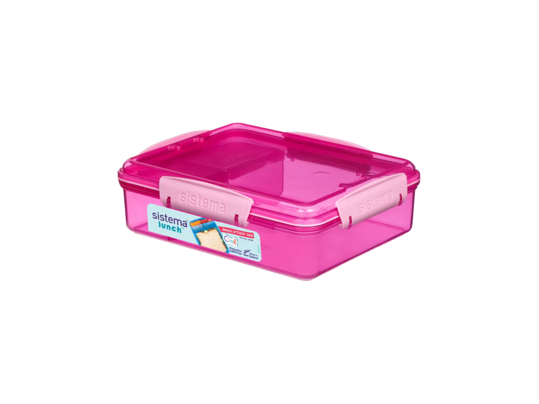 Sistema 975ml Snack Attack™ Duo – 3-Compartment Lunch Box | Qatar Sistema 975ml Snack Attack™ Duo – 3-Compartment Lunch Box | Qatar
